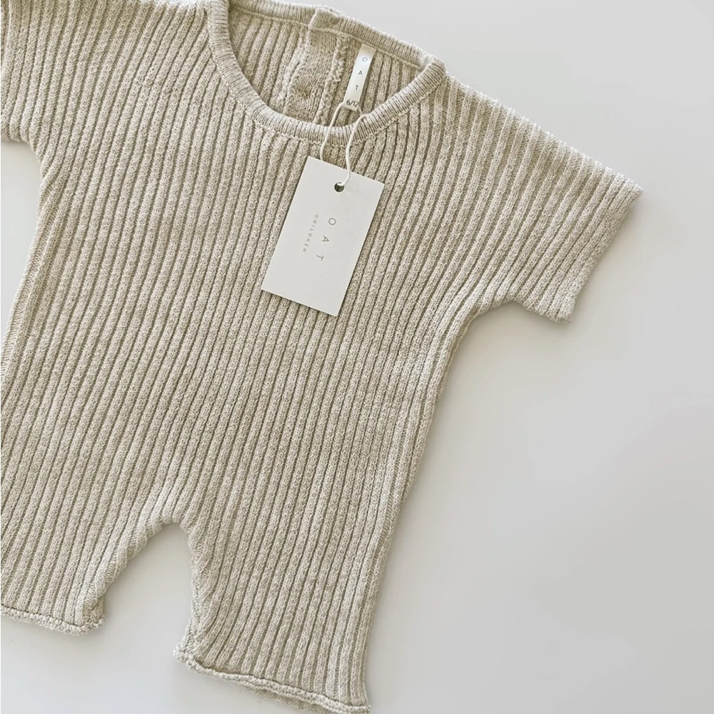 Oat Children Ribbed Baby Romper